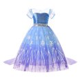 thumbnail image 3 of Vestidos de princesa Elsa y Anna de Frozen para niñas, Disfraces para niños, Cosplay de reina de la nieve, Halloween, Carnaval, ropa de fiesta de cumpleaños, 3 of 5