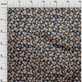 thumbnail image 2 of oneOone Cotton Poplin Navy Blue Fabric Leaves & Floral Artistic Sewing Material Print Fabric By The Yard 56 Inch Wide, 2 of 4