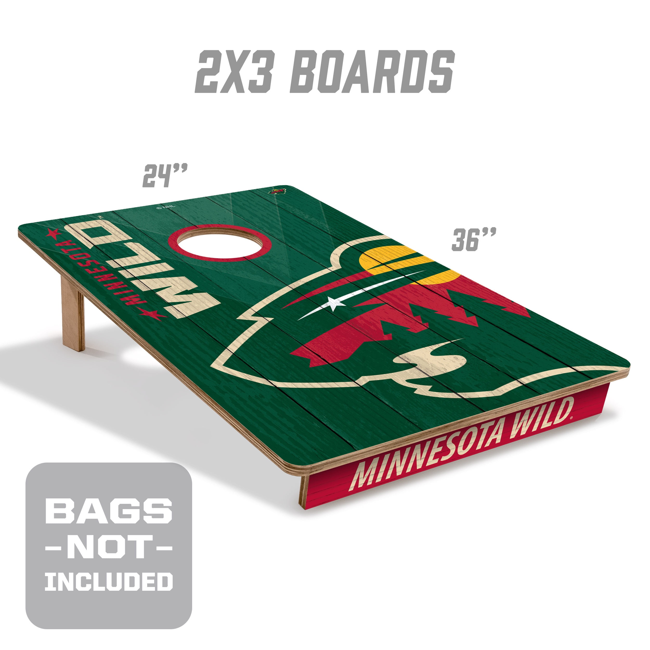 YouTheFan NHL Minnesota Wild 2' x 3' Cornhole Game No Bags