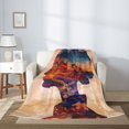 thumbnail image 2 of Hirioo Cultural Silhouette Journey for Flannel Blanket, Cozy and Warm Throw for Bed or Couch ,Perfect for All Seasons-40"x30", 2 of 6