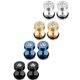 thumbnail image 1 of Juego de pendientes de acero inoxidable Juego de pendientes negros para hombre Juego de moda múltiple, 1 of 6