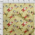 thumbnail image 2 of oneOone Cotton Poplin Pale Yellow Fabric Cartoon Animal|Candy Stick & Santa Christmas Diy Clothing Quilting Fabric Print Fabric By Yard 42 Inch Wide, 2 of 4
