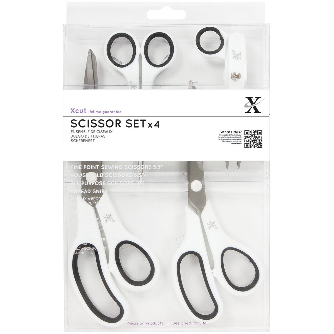 Xcut Scissors Set, 4-Pack – Comfort Grip Sewing & Craft Scissors For Paper, Cardstock, Vellum, Thin Foam - View #7