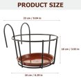 thumbnail image 5 of BESTONZON 3 Sets of Balcony Flower Rack Hanging Type Plant Holder Flowerpot Storage Rack, 5 of 5