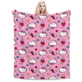 thumbnail image 6 of Hello Kitty Cartoon Throw Blanket, Super Soft Cozy Flannel Fleece Picnic Blanket for Boys Girls Adults, Warm Plush Blankets for Couch Sofa Bed Living Room, 6 of 7