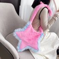 thumbnail image 4 of Fuzzy Sling Bag Felpa Cinco Puntas Milenio Otoño E Invierno Dulce Fresco Gi (Estilo 4), 4 of 9