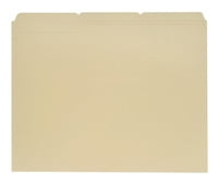 Universal 16113 File Folders 1/3 Cut Assorted 100/Box Manila Letter Two-Ply Top Tab