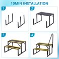 thumbnail image 6 of DSstyles 2/3/4 Step RV Stairs with Handrail, Hot Tub Steps Metal with Non-Skid Tapes, Portable Stairs Steps for RV, Mobile Home Stairs Travel Trailers, Camper, Hot Tub, Ground-Pool for Indoor&Outdoor, 6 of 7