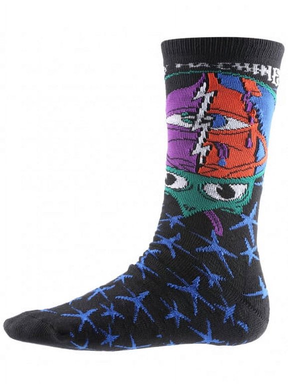 Turtle Head Crew Socks Black Onesize