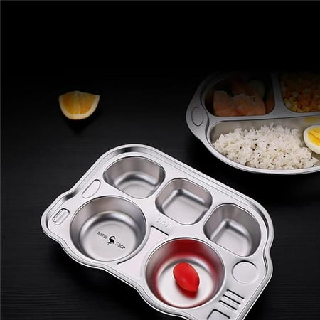 HYTX 3 Grid Stainless Steel Lunch Plate (Panda)