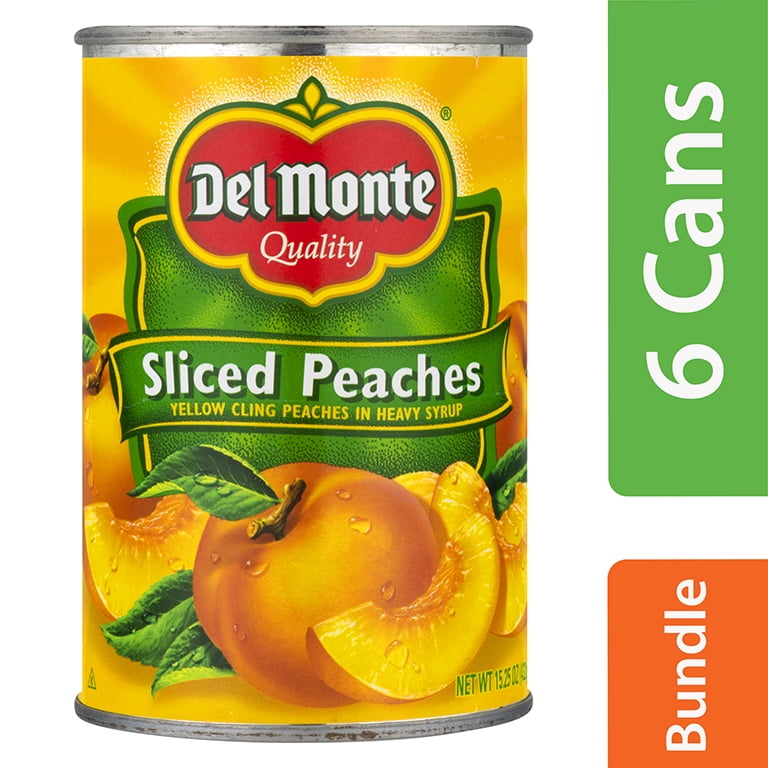 Del Monte, Sliced Peaches, Yellow Cling Peaches in Heavy Syrup, 15.25oz