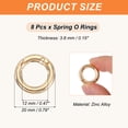 thumbnail image 2 of Uxcell Spring O Rings, Metal Round Clips Keyrings Snap Buckle Clasps for Keychains Bags Purses Straps Dog Leashes DIY Craft Light Gold 0.8 Inch, 2 of 7