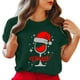 thumbnail image 1 of Gibobby Camiseta Navideña De La Mujer Camiseta de manga corta con cuello redondo y estampado de Navidad para mujer(Verde,CH), 1 of 5