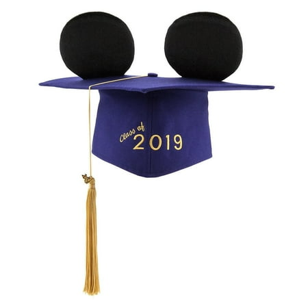 Disney Parks Mickey Mouse Ear Hat Graduation Cap for Adults 2019 New with