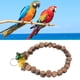 thumbnail image 5 of Anillo De Columpio Para Loros, Columpio De Madera Para Pájaros Seguro Y Libre De Tóxicos Para Masticar Madera De Manzano Natural Sepak Takraw Con Campana Para Jaula Para Mascotas ANGGREK Bird Hanging Perch, 5 of 8