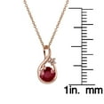 thumbnail image 3 of 10k Rose Gold Genuine Round Ruby Pendant Necklace, 3 of 5
