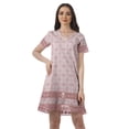 thumbnail image 1 of Moomaya Tenues d'Été Coton Flex Imprimées Robes Courtes pour Femmes Tenue Décontractée, 1 of 4