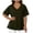 Army Green, variant on Womens V Neck Summer Tshirts Workout Side Split Short Sleeve Loose Tunic Tee Tops Workout Casual Wear
