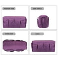 thumbnail image 5 of Deago Sofa Armrest Organizer Non-Slip Armchair Caddy Remote Control Holder for Recliner Couch with 14 Pockets Storage for Magazine, Tablet, Phone, iPad, Chocolate (Purple), 5 of 9