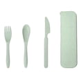 thumbnail image 2 of Wheat Straw Cutlery Set, Portable Modern Fork Spoon Knife Tableware Kit with Box, Reusable Lightweight Design Utensils Set for Office School Picnic, 2 of 8