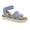 Denim, variant on Women's Platform Espadrille Sandals – Elastic Strappy Ankle Strap Flatform Sandals for Summer