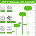 thumbnail image 6 of WillingHeart 47.5" Car Wash Brush Mop Cleaning Tool with Long Handle Kit for Washing Detailing Cars Truck, SUV, RV, Trailer, Boat 2 in 1 Chenille Microfiber Sponge Duster Not Hurt Paint Scratch Free, 6 of 8