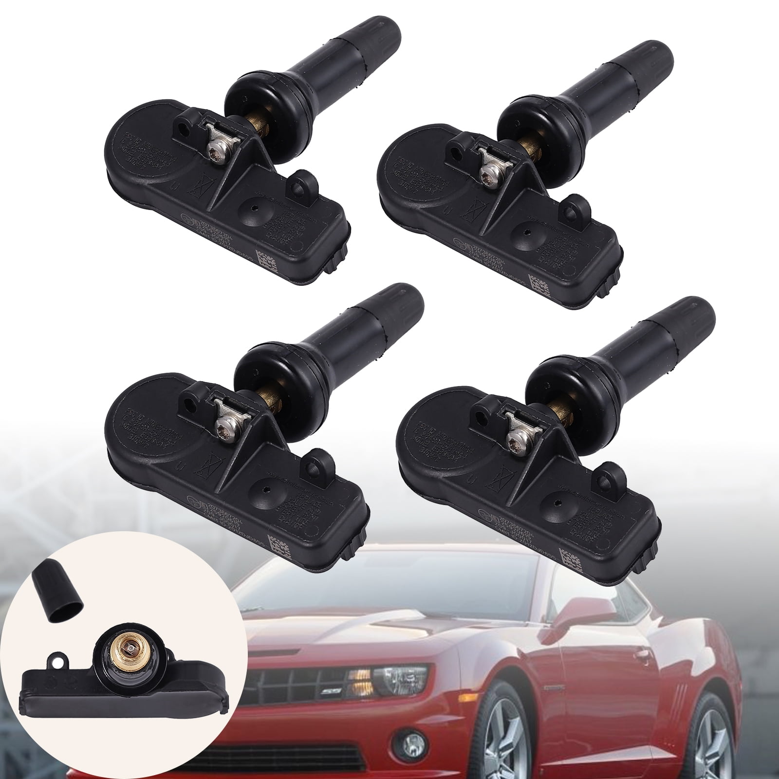 Set 4 TPMS Tire Pressure Sensors 315MHz Metal fits Suzuki SX4 2007-2013