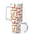 thumbnail image 2 of Fotbe Dachshund Dog Pattern 40oz Ice Bully With Handle And Straw Stainless Steel Vacuum Insulated Cup And 2 In 1 Straw Lid, 2 of 8