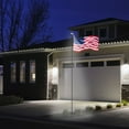thumbnail image 4 of FIASON 1 Pack 10 FT Black Stainless Steel Tangle Free Heavy Duty Flag Pole with Solar Light and American Flag,Include 5 Pronges Base for Outside House Ground Flag Pole or Commercial Flag Poles Kit, 4 of 9
