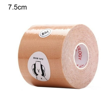 

XM Culture 1 Roll 2.5/3.8/5/7.5/10CM Breast Lift Tape Convenient Adjustable Polyester Breathable Boob Pad Nipple Cover Invisible Long Push-up Sticker for Full Dress