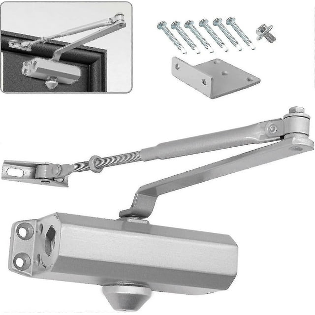 Automatic Hydraulic Door Closer With Stop Ce, Adjable , Closed 25-45 Kg Doorsilver