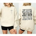 thumbnail image 2 of “Believe in Jesus” Christian Sweatshirt – Retro-Style Faith Pullover for Women Who Walk in Truth & Grace, 2 of 6