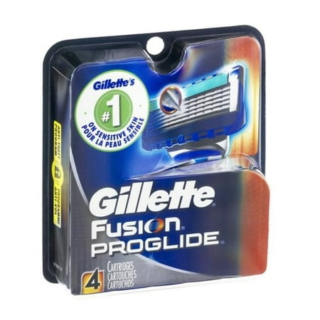 Gillette Fusion Proglide Refill Cartridges 4 Ct + Schick Slim Twin ST for Dry Skin