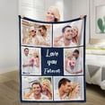 thumbnail image 3 of Custom Blanket With Photo Text Personalized Throw Customized Picture Blanket For Adult Kid Birthday Halloween Fathers Mothers Valentines Day Gift Christmas(1*Photo-75X100), 3 of 5