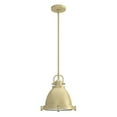 thumbnail image 2 of Hunter - Bridgemoor 1-light Modern Brass, Medium Size Pendant Light, Dimmable, Industrial Style, Dome Shaped, for Bedrooms, Dining, Living Rooms - 19108, 2 of 9