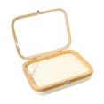 thumbnail image 1 of Estuche organizador de joyas portátil con tapa transparente para pendientes y anillos beige, 1 of 9