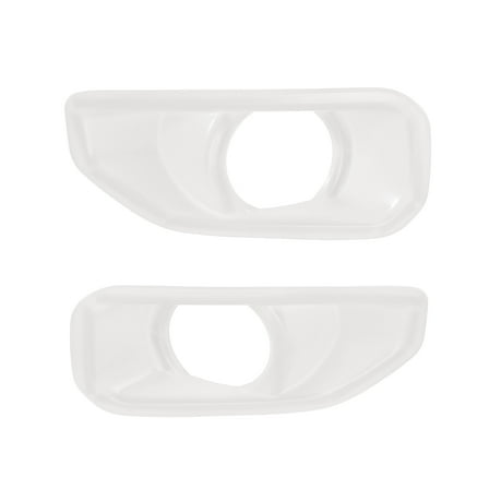 Unique Bargains 1pair Fog Light Grill for Jeep Wrangler JL Gladiator 2018-2024 Front Lower Bumper Fog Light Cover Inserts Durable Fog Lamp Bezel Plastic Left and Right White