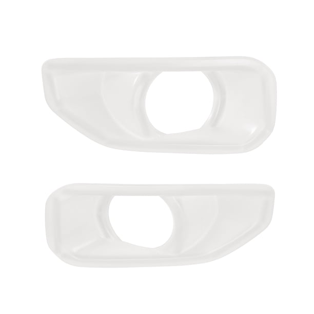 Ofertas Únicas 1 par de rejilla de luz antiniebla para Jeep Wrangler JL Gladiator 2018-2024 cubiertas de luz antiniebla de parachoques delantero duraderas de plástico izquierda y derecha blanca