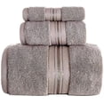 thumbnail image 1 of 3 Pack Luxury Bath Towels, 100% Cotton Towel Set (1 Large Bath Towel, 1 Hand Towel, 1 Washcloth) Brown, 1 of 5