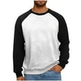 thumbnail image 1 of Styesk Chemises pour Hommes Mode Décontractée Patchwork Col Rond Chandail à Manches Longues, 1 of 5
