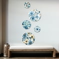 thumbnail image 2 of Designart "Serene Blue Seashore Harmony III" Floral Round Wall Art Set Of 5 - Blue Cottage Office Room Wall Art Set, 2 of 6