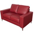 thumbnail image 4 of CorLiving Cory Red Bonded Leather Loveseat, 4 of 5