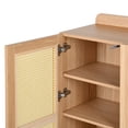 thumbnail image 4 of HOMY CASA 43'' Tall Accent Cabinet Chests with 2 Doors, Oak, 4 of 8