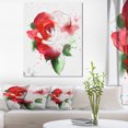thumbnail image 1 of Red Hand drawn Rose Illustration - Floral Canvas Art Print, 1 of 4