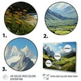 thumbnail image 3 of Designart "Summer Peaks Pastoral Green and White Mountains" Landscapes Floater Framed Wall Decor, 3 of 7