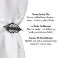 thumbnail image 6 of Textured Black Leaf Curtain Tiebacks Set of 2, 6 of 7