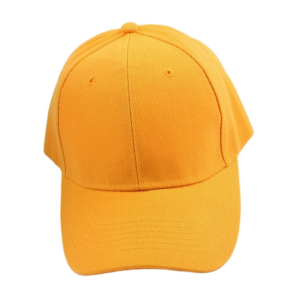 Gorra de Baloncesto con Visera Lisa Unisex Sunnimix Sombrero de Sol Liso Al Aire Libre Amarillo unico