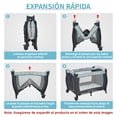 thumbnail image 4 of Parque Infantil Plegable Monanito con Cambiador, Mosquitero con Juguetes de Animales, Cuna Corralito Portátil con Ruedas, Malla Transpirable, Incluye Bolsa de Almacenamiento para Viajes y Casa, 4 of 9