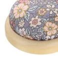 thumbnail image 4 of Uxcell Pin Cushion Wooden Base Japanese Style Round Pincushion for Sewing and Quilting Grey Flower, 4 of 6