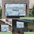 thumbnail image 2 of Outdoor TV Cover 70 to 75 Inches, Starfish Shell The Beach Is My Happy Place Wood Grain Waterproof and Weatherproof TV Cover with Remote Control Pocket, Flat Screen TV Cover Protector for Outside TV, 2 of 6